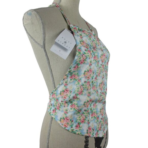 Daisy Street halter neck scarf top in Ditsy floral size Large - Picture 4 of 10
